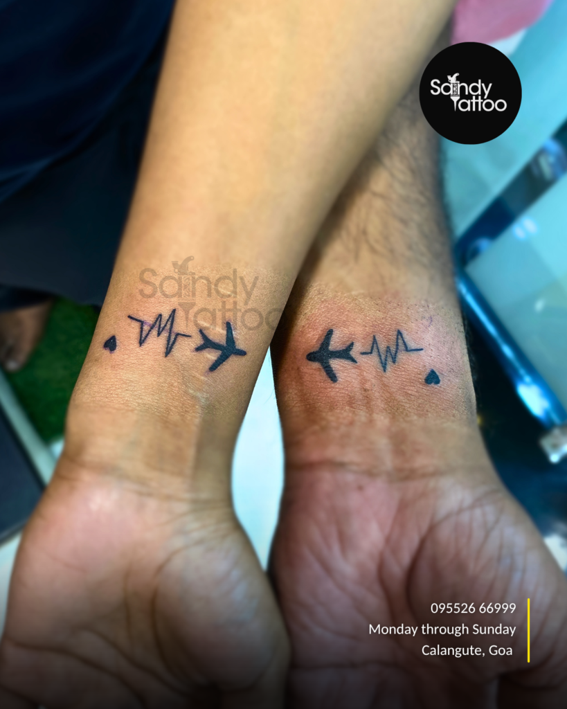 Custom ornamental forearm tattoo created by Sandy Tattoo Studio in Calangute, Goa.